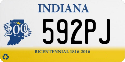 IN license plate 592PJ