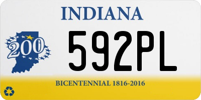 IN license plate 592PL