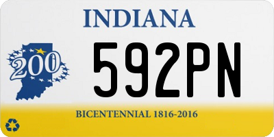 IN license plate 592PN