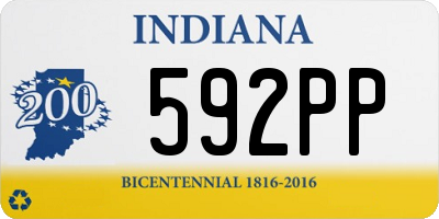 IN license plate 592PP