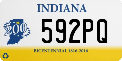 IN license plate 592PQ