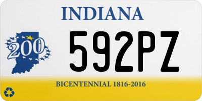 IN license plate 592PZ