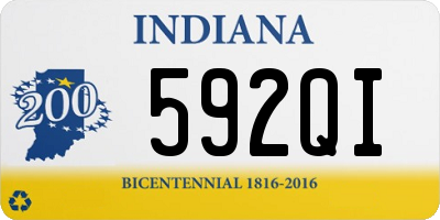 IN license plate 592QI