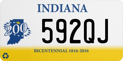 IN license plate 592QJ