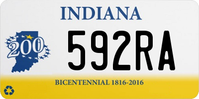 IN license plate 592RA