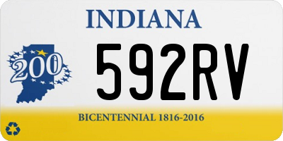 IN license plate 592RV