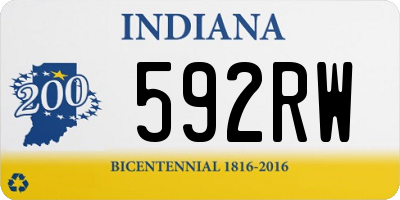 IN license plate 592RW