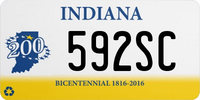 IN license plate 592SC