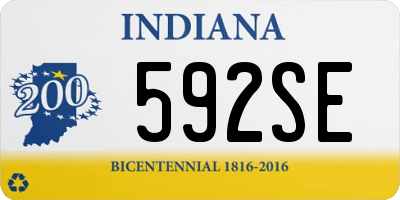 IN license plate 592SE