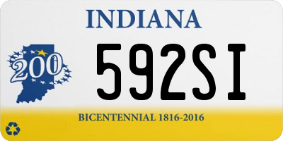 IN license plate 592SI