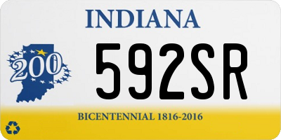 IN license plate 592SR