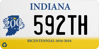 IN license plate 592TH