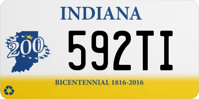 IN license plate 592TI