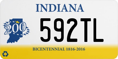 IN license plate 592TL