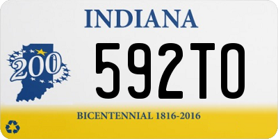 IN license plate 592TO