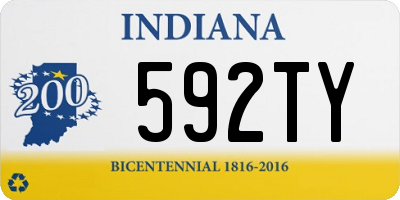 IN license plate 592TY