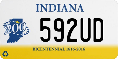 IN license plate 592UD