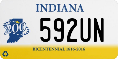 IN license plate 592UN