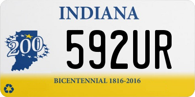 IN license plate 592UR