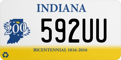 IN license plate 592UU