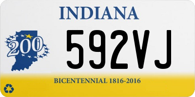 IN license plate 592VJ