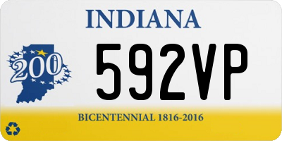 IN license plate 592VP