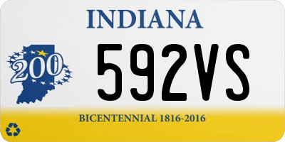 IN license plate 592VS