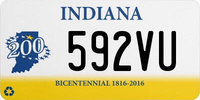 IN license plate 592VU