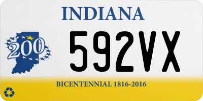 IN license plate 592VX