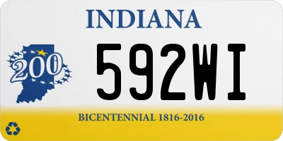 IN license plate 592WI