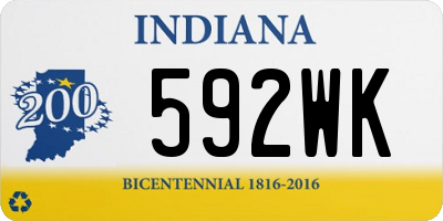 IN license plate 592WK