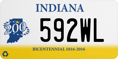 IN license plate 592WL