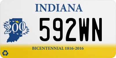 IN license plate 592WN