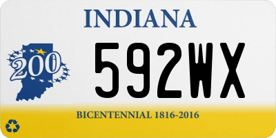 IN license plate 592WX