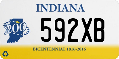 IN license plate 592XB