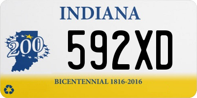 IN license plate 592XD