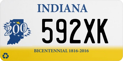 IN license plate 592XK
