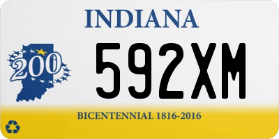 IN license plate 592XM