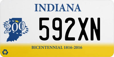 IN license plate 592XN