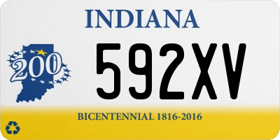 IN license plate 592XV