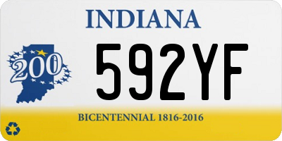 IN license plate 592YF