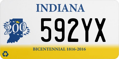 IN license plate 592YX