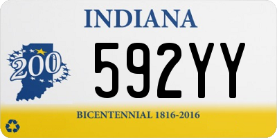 IN license plate 592YY