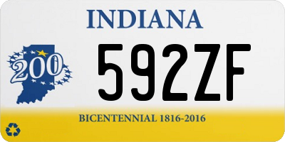 IN license plate 592ZF