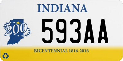 IN license plate 593AA