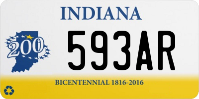 IN license plate 593AR