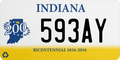 IN license plate 593AY