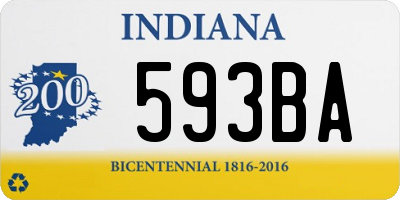 IN license plate 593BA