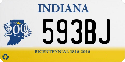 IN license plate 593BJ