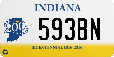 IN license plate 593BN